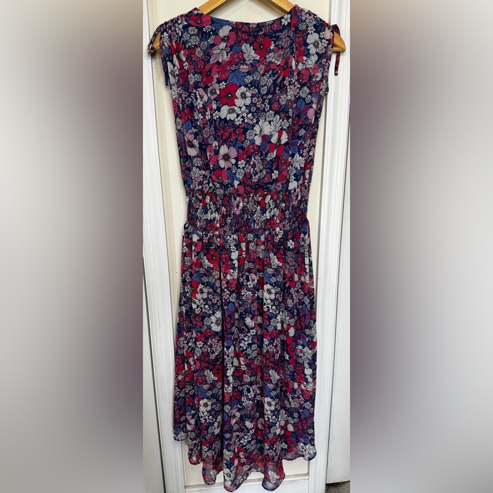 BCBG High Low Floral Dress in Purple and Pink - Picture 5 of 5